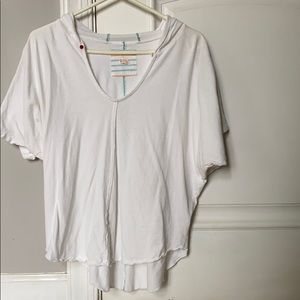 White Shortsleeved Hoodie